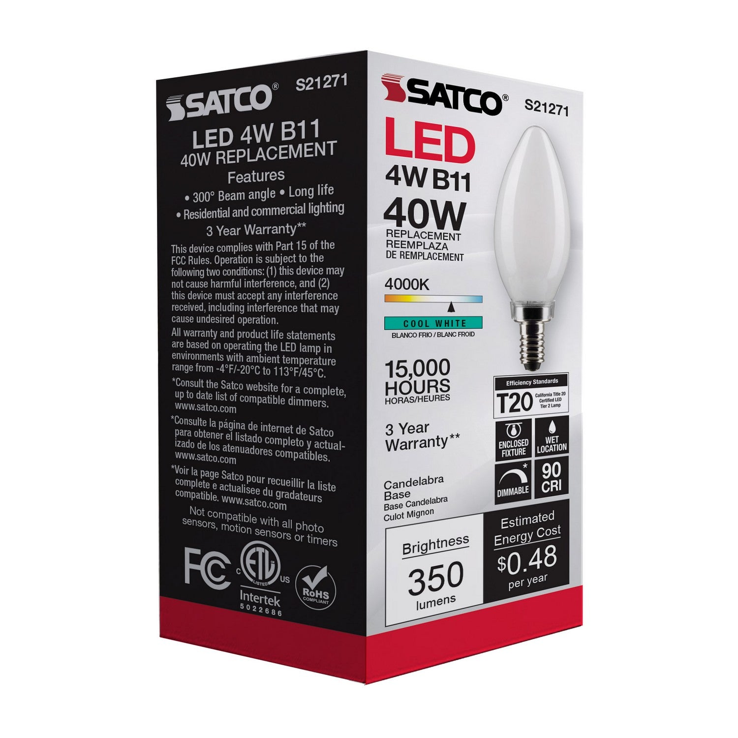 Satco - S21271 - Light Bulb - Frost