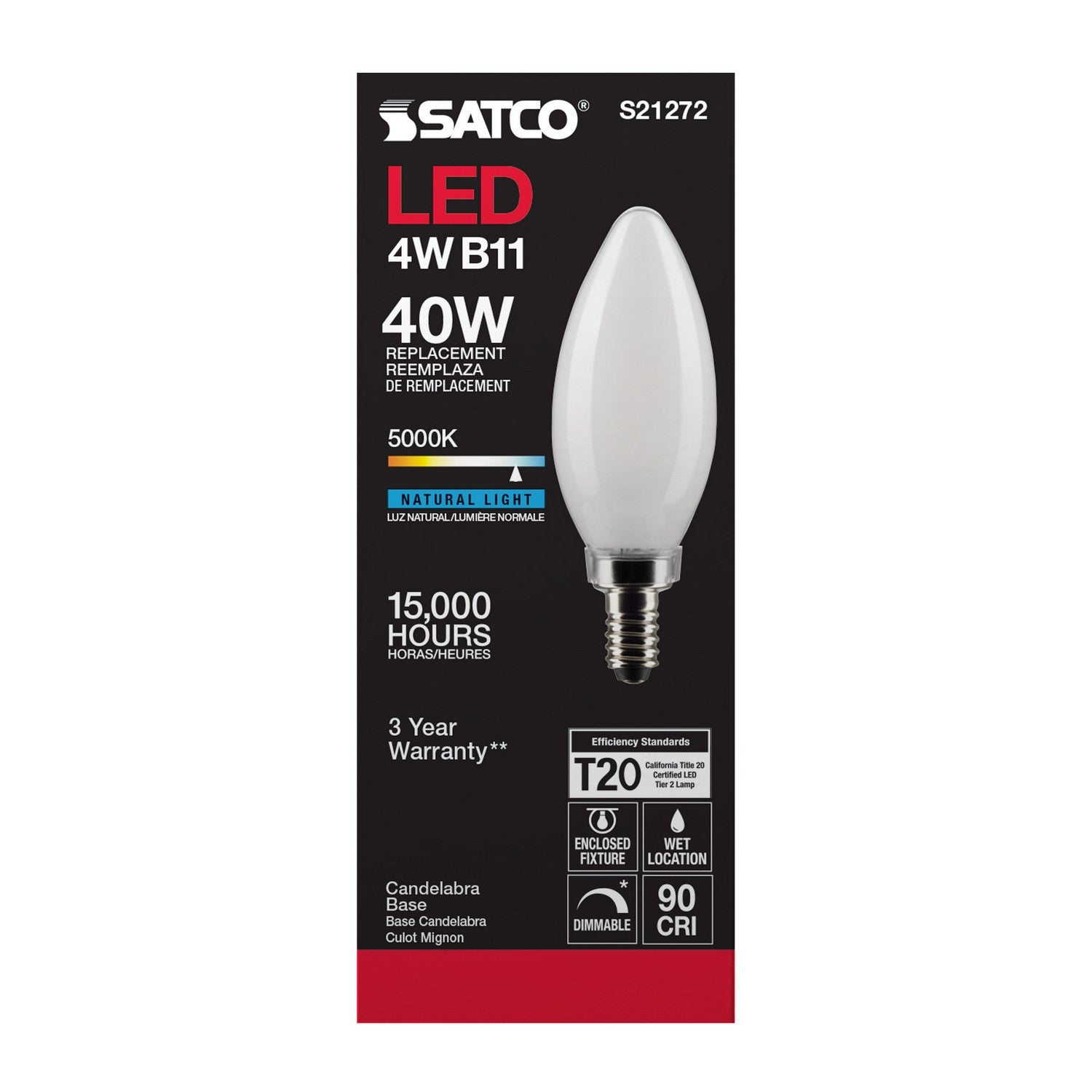Satco - S21272 - Light Bulb - Frost