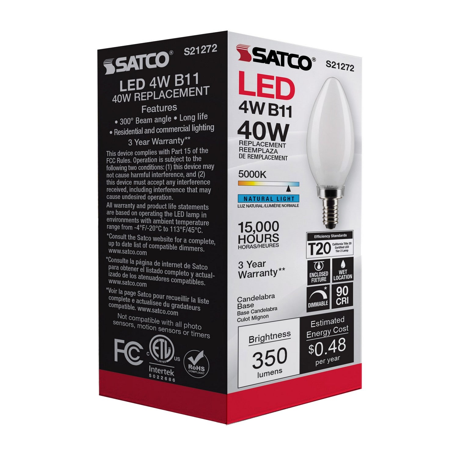 Satco - S21272 - Light Bulb - Frost