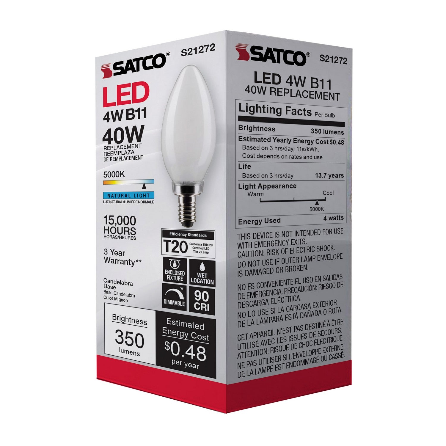 Satco - S21272 - Light Bulb - Frost