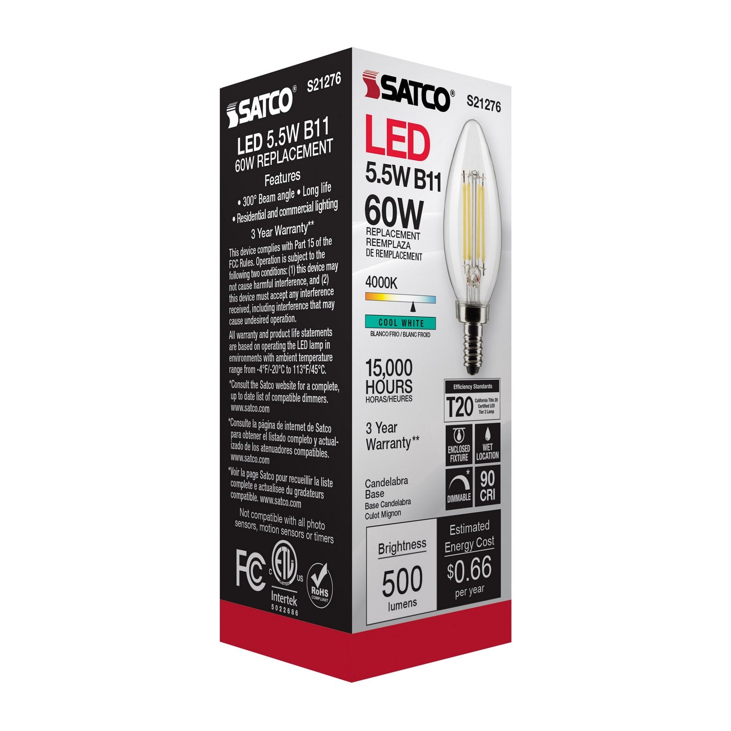 Satco - S21276 - Light Bulb - Clear