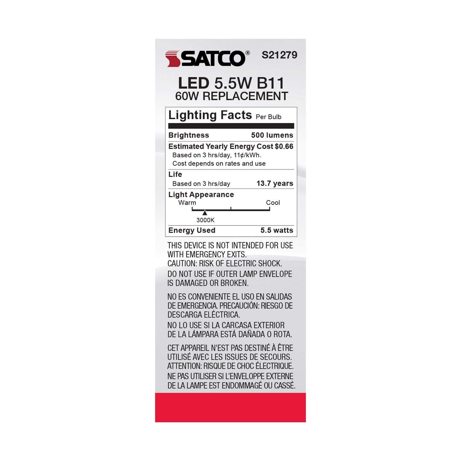 Satco - S21279 - Light Bulb - Frost