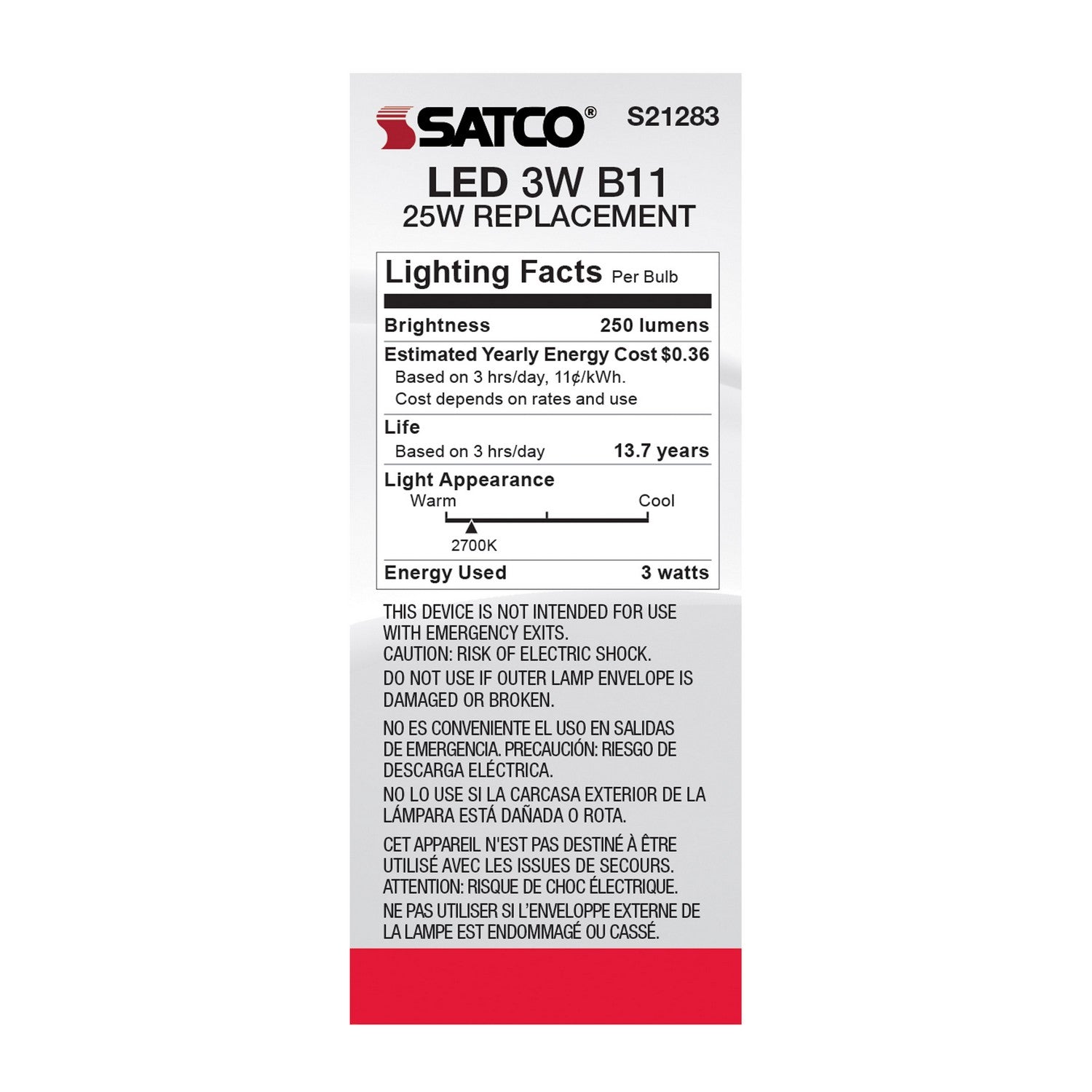 Satco - S21283 - Light Bulb - Frost
