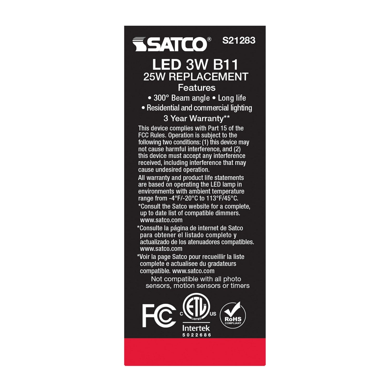 Satco - S21283 - Light Bulb - Frost