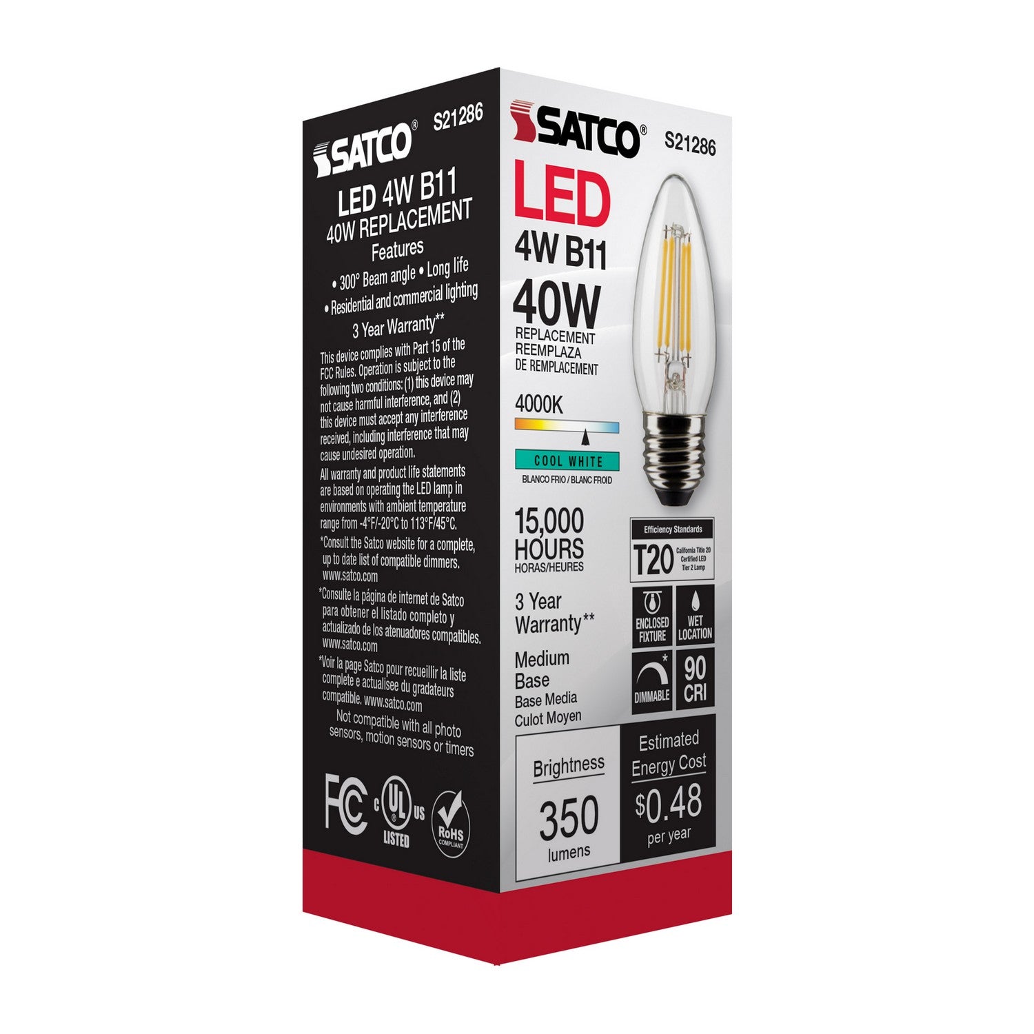 Satco - S21286 - Light Bulb - Clear