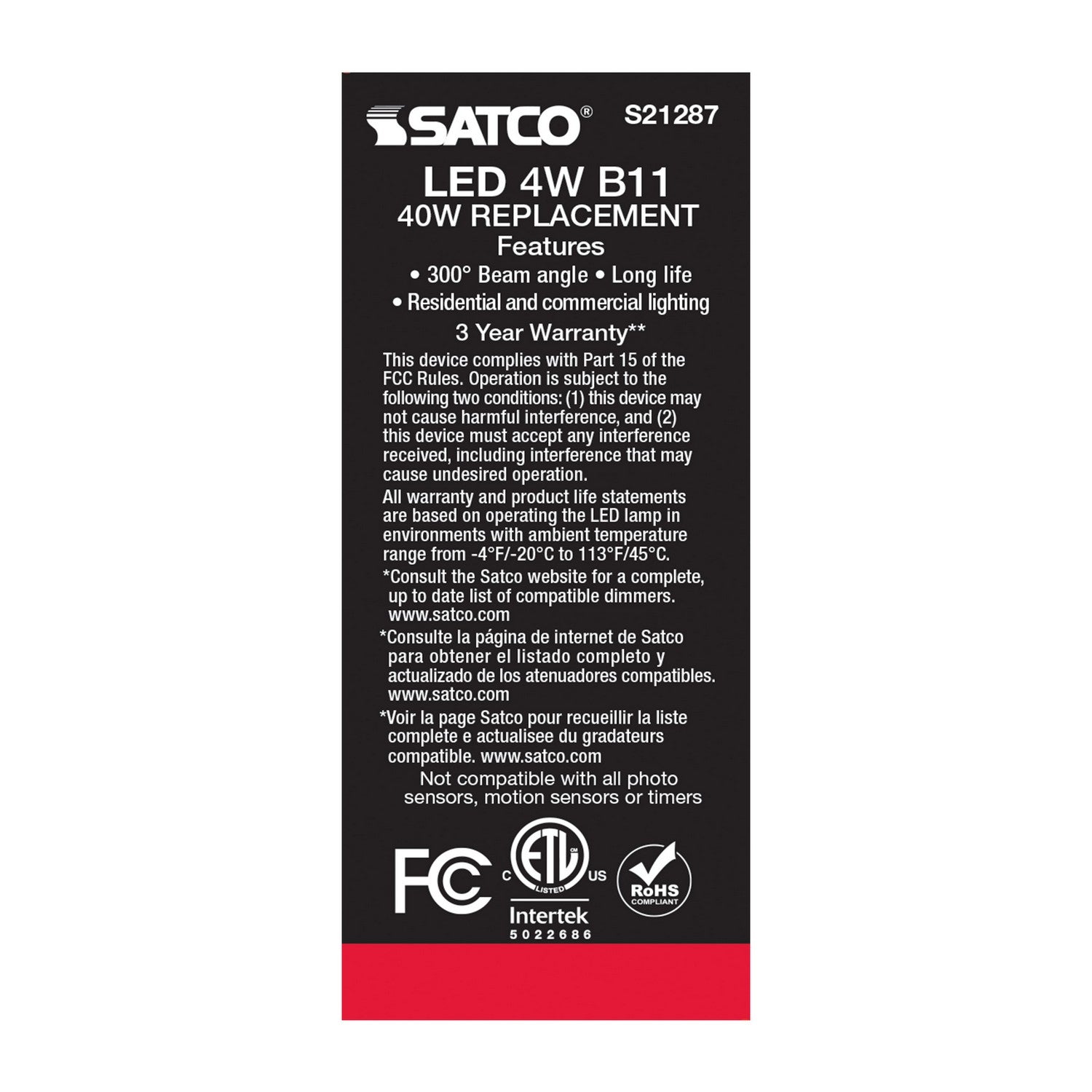 Satco - S21287 - Light Bulb - Frost