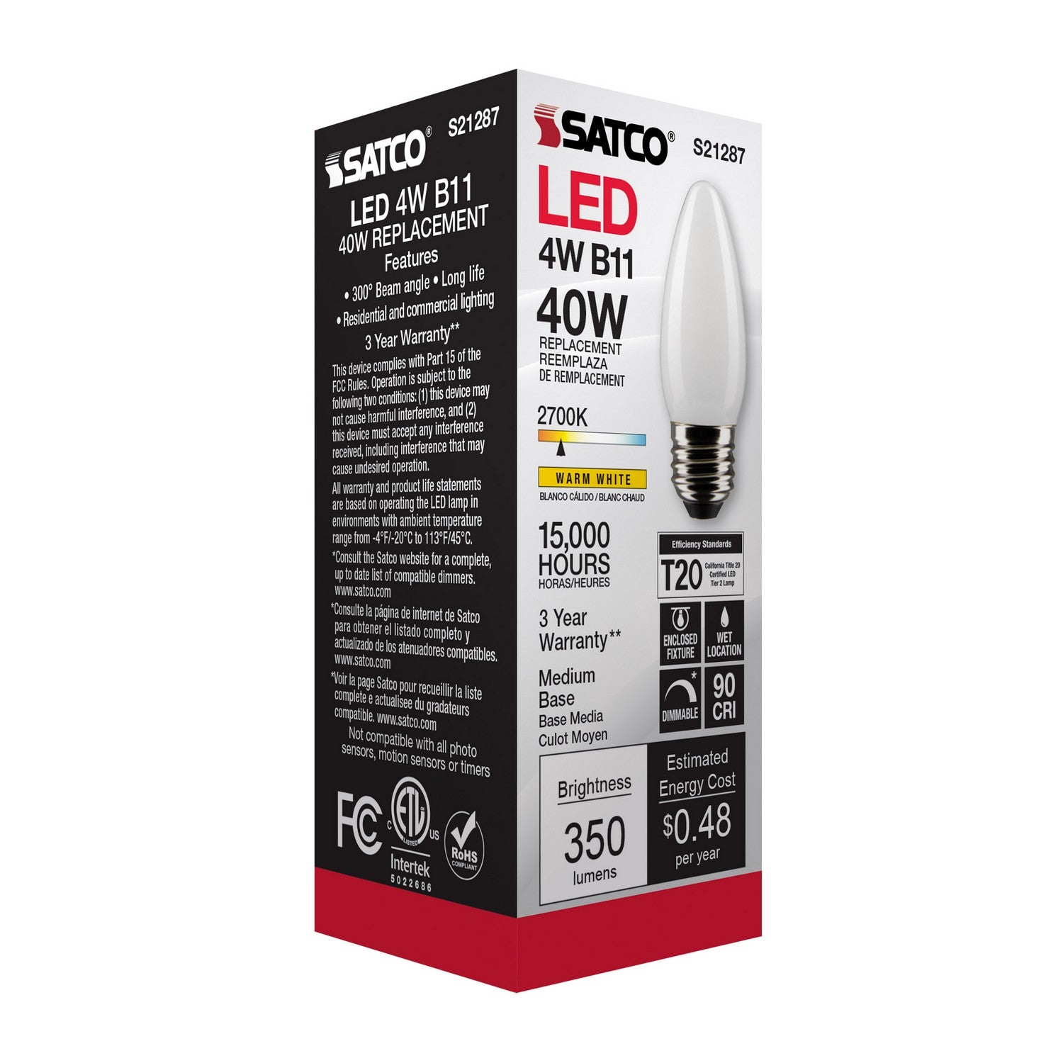 Satco - S21287 - Light Bulb - Frost