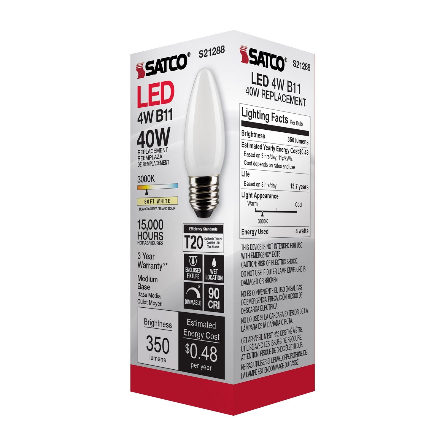 Satco - S21288 - Light Bulb - Frost