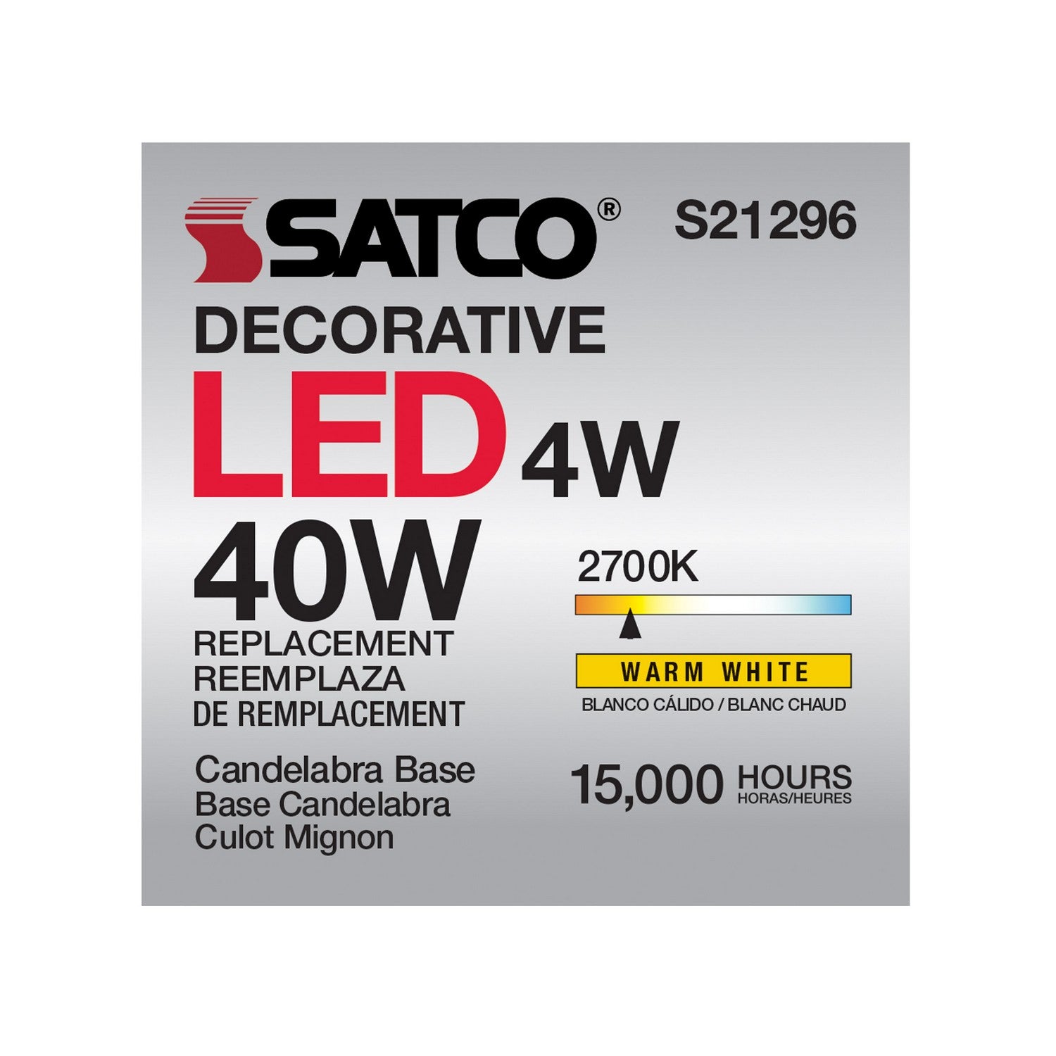 Satco - S21296 - Light Bulb - Clear