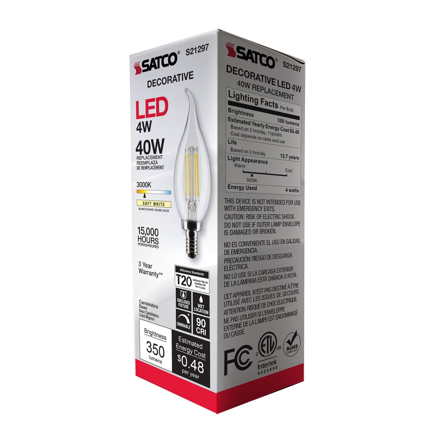 Satco - S21297 - Light Bulb - Clear