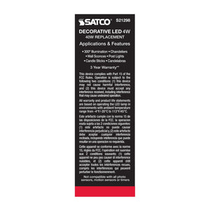 Satco - S21298 - Light Bulb - Clear