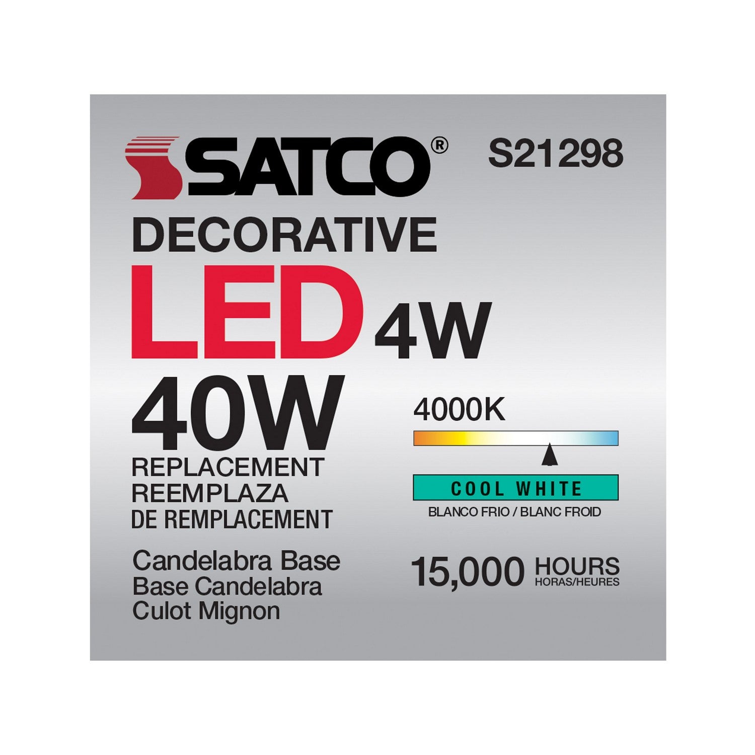 Satco - S21298 - Light Bulb - Clear