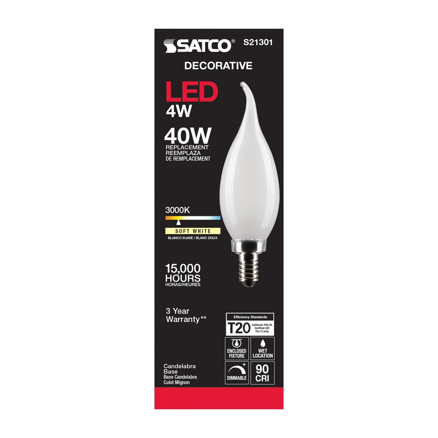 Satco - S21301 - Light Bulb - Frost