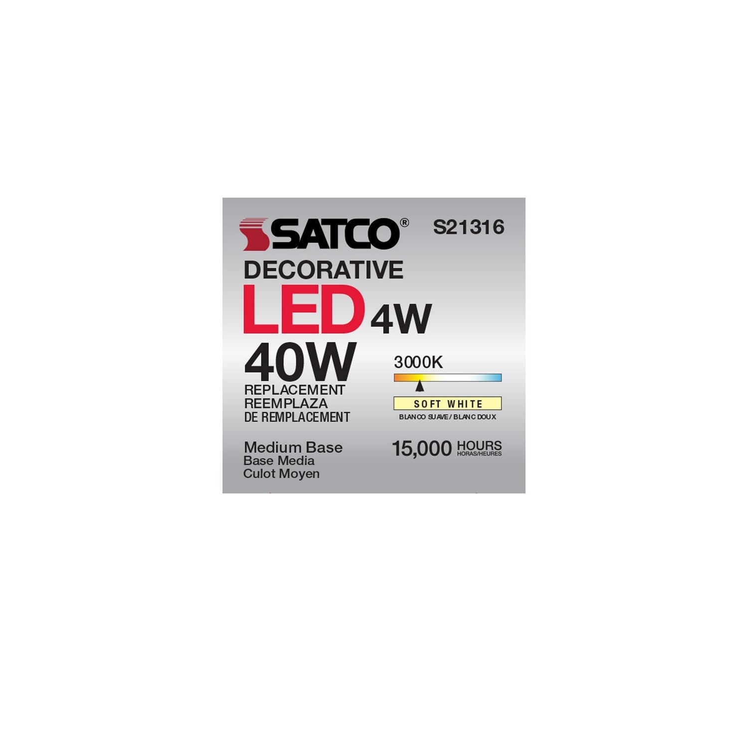 Satco - S21316 - Light Bulb - Frost