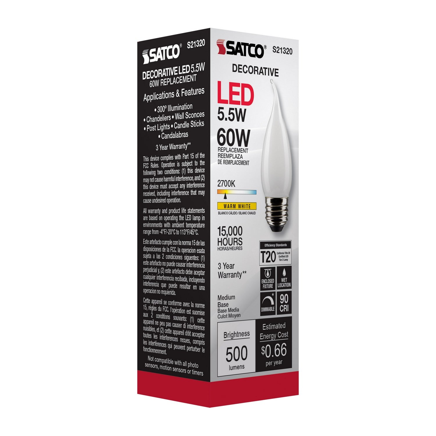 Satco - S21320 - Light Bulb - Frost