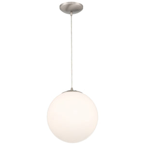 Access - 23941-BS/OPL - One Light Pendant - Pearl - Brushed Steel