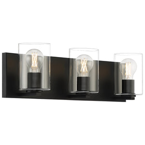 Access - 62582LEDDLP-MBL/CLR - LED Vanity Fixture - Oslo - Matte Black