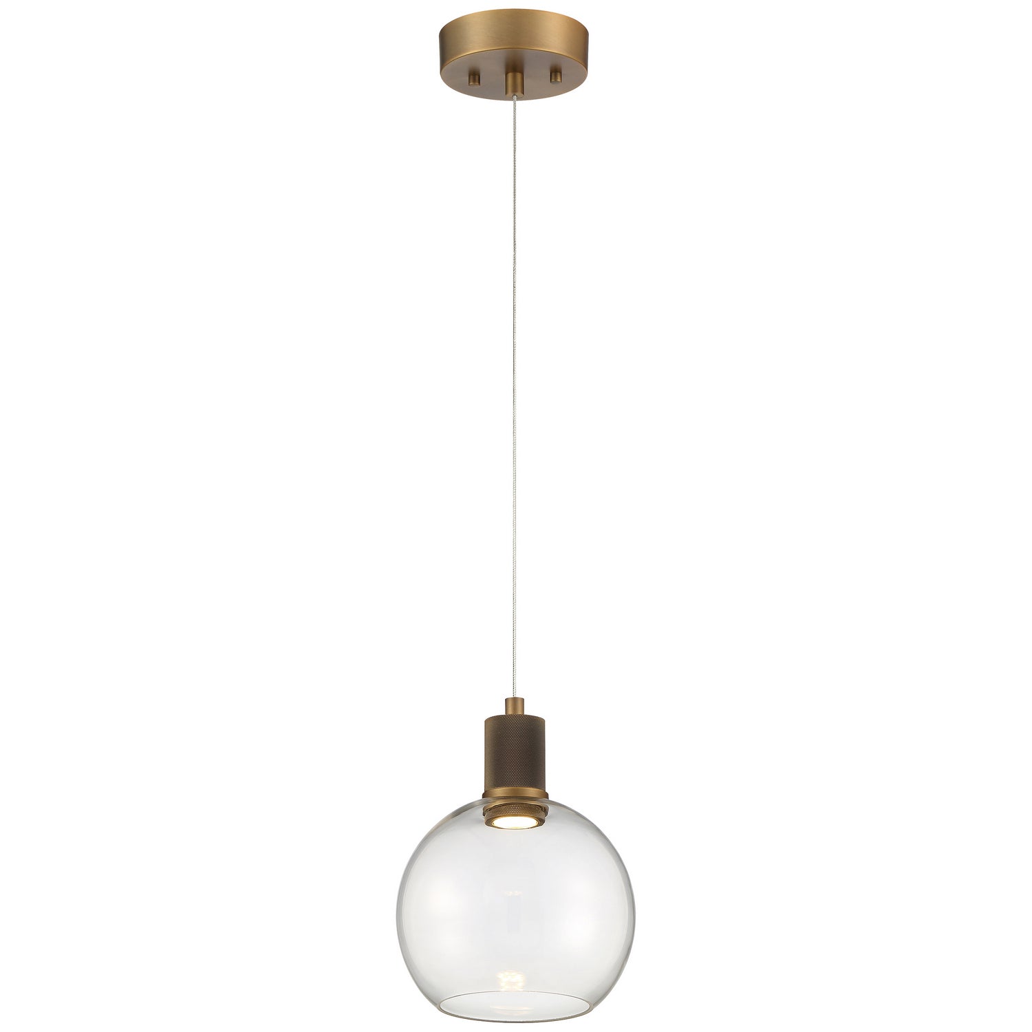 Access - 63142LEDD-ABB/CLR - LED Pendant - Port Nine Burgundy - Antique Brushed Brass