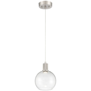 Access - 63142LEDD-BS/CLR - LED Pendant - Port Nine Burgundy - Brushed Steel