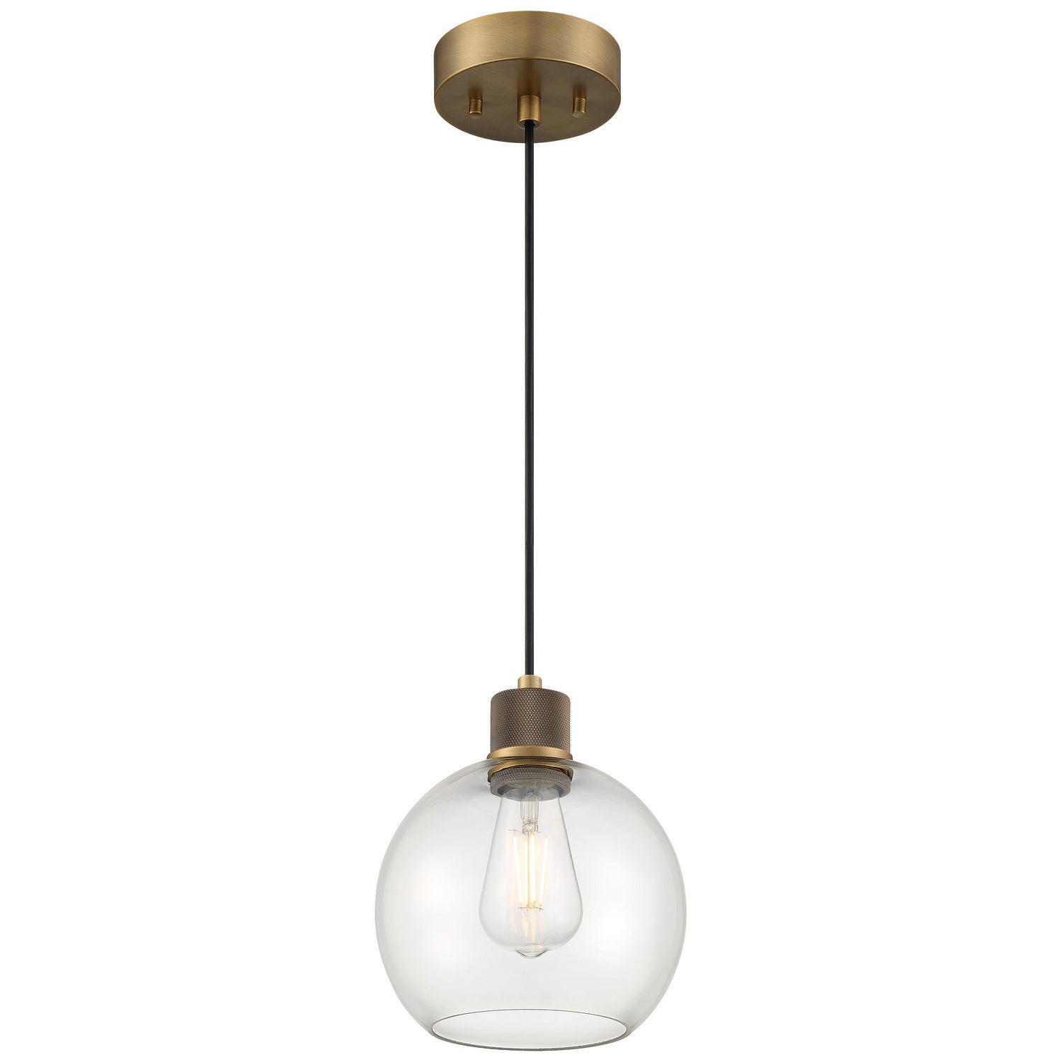 Access - 63142LEDDLP-ABB/CLR - LED Pendant - Port Nine Burgundy - Antique Brushed Brass