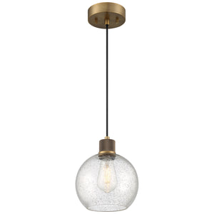 Access - 63142LEDDLP-ABB/SDG - LED Pendant - Port Nine Burgundy - Antique Brushed Brass