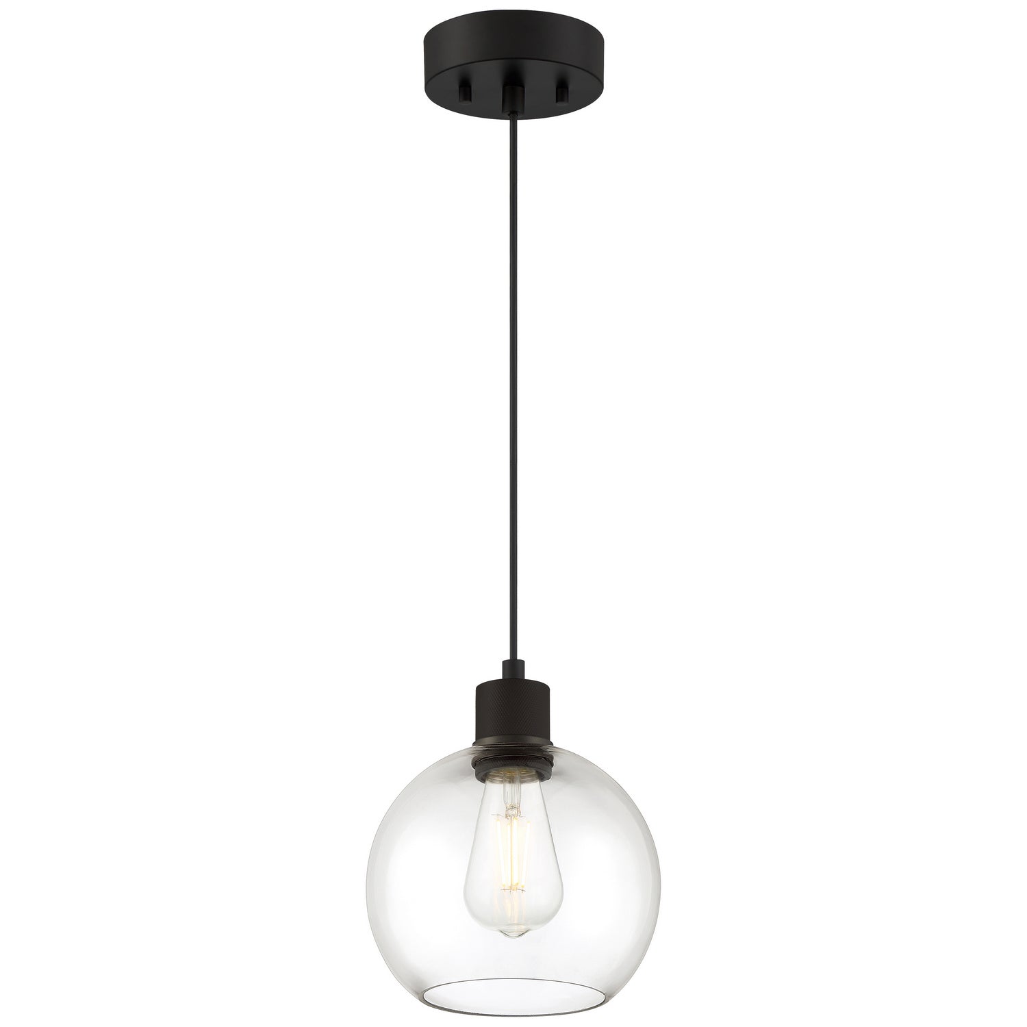 Access - 63142LEDDLP-MBL/CLR - LED Pendant - Port Nine Burgundy - Matte Black