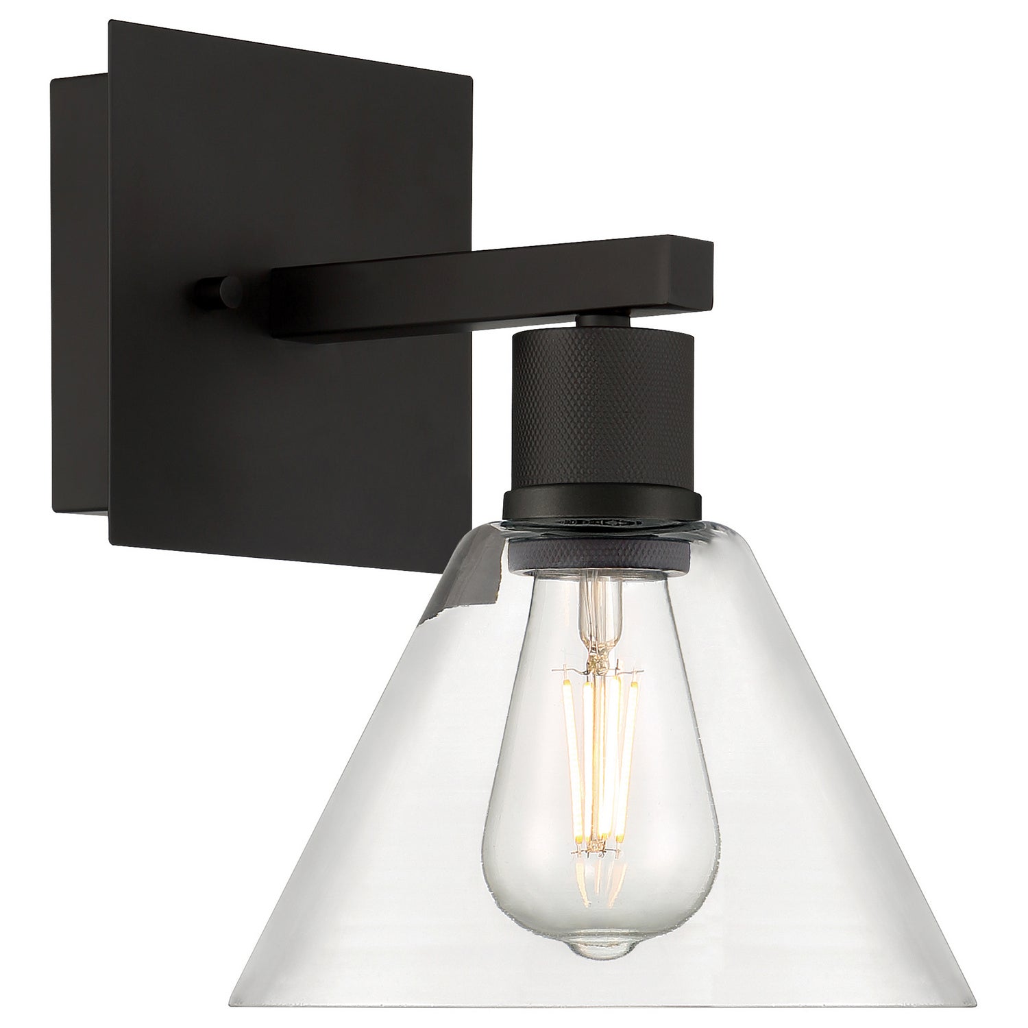 Access - 63143LEDDLP-MBL/CLR - LED Wall Sconce - Port Nine Martini - Matte Black