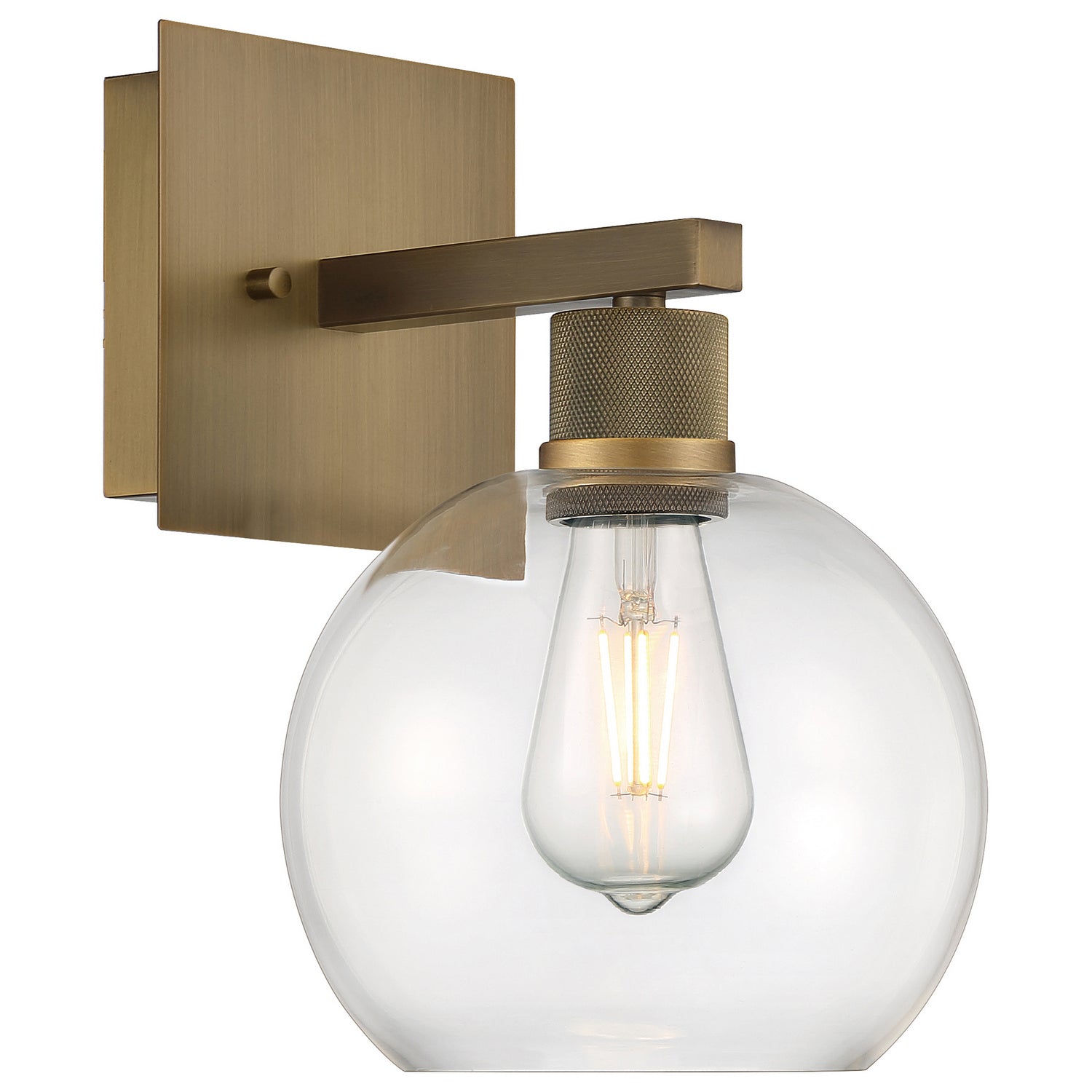 Access - 63145LEDDLP-ABB/CLR - LED Wall Sconce - Port Nine Burgundy - Antique Brushed Brass