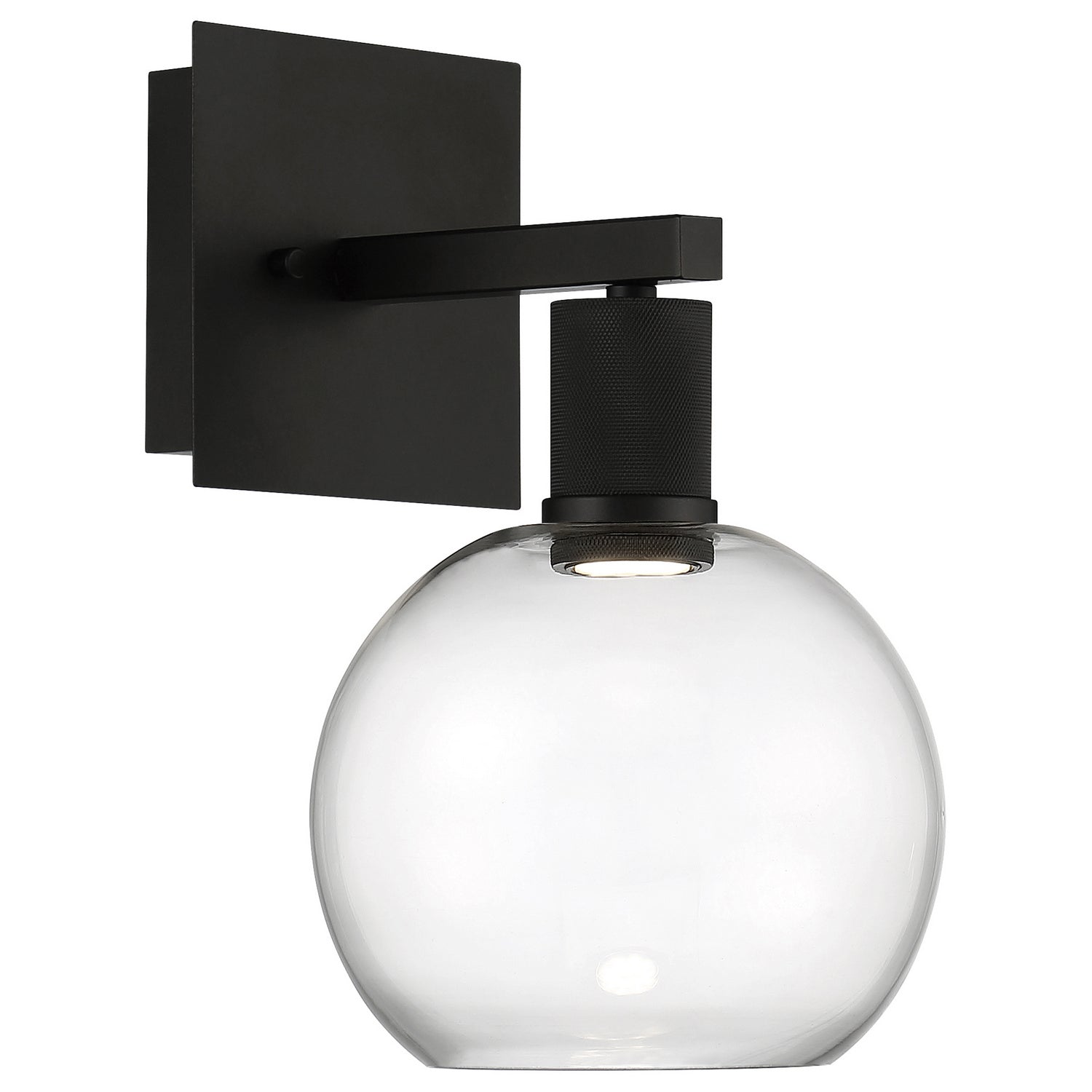 Access - 63145LEDD-MBL/CLR - LED Wall Sconce - Port Nine Burgundy - Matte Black