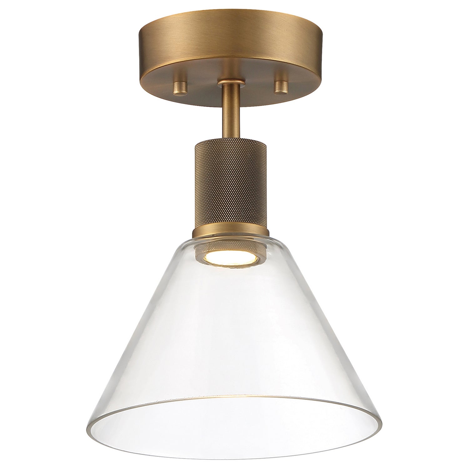 Access - 63146LEDD-ABB/CLR - LED Semi-Flush Mount - Port Nine Martini - Antique Brushed Brass