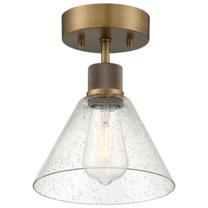 Access - 63146LEDDLP-ABB/SDG - LED Semi Flush Mount - Port Nine Martini - Antique Brushed Brass