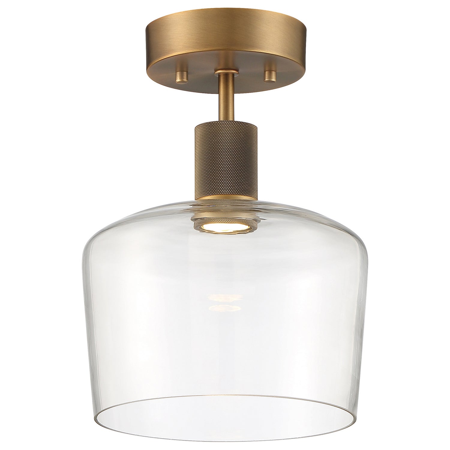 Access - 63147LEDD-ABB/CLR - LED Semi-Flush Mount - Port Nine Chardonnay - Antique Brushed Brass