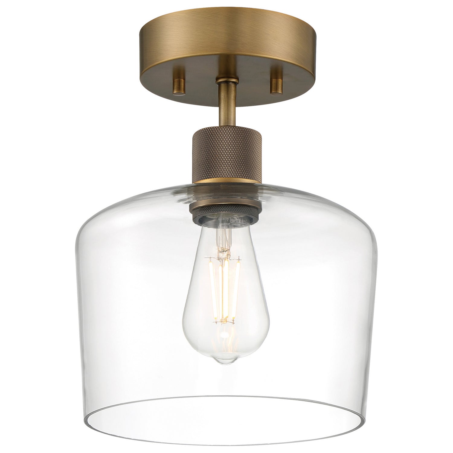 Access - 63147LEDDLP-ABB/CLR - LED Semi Flush Mount - Port Nine Chardonnay - Antique Brushed Brass