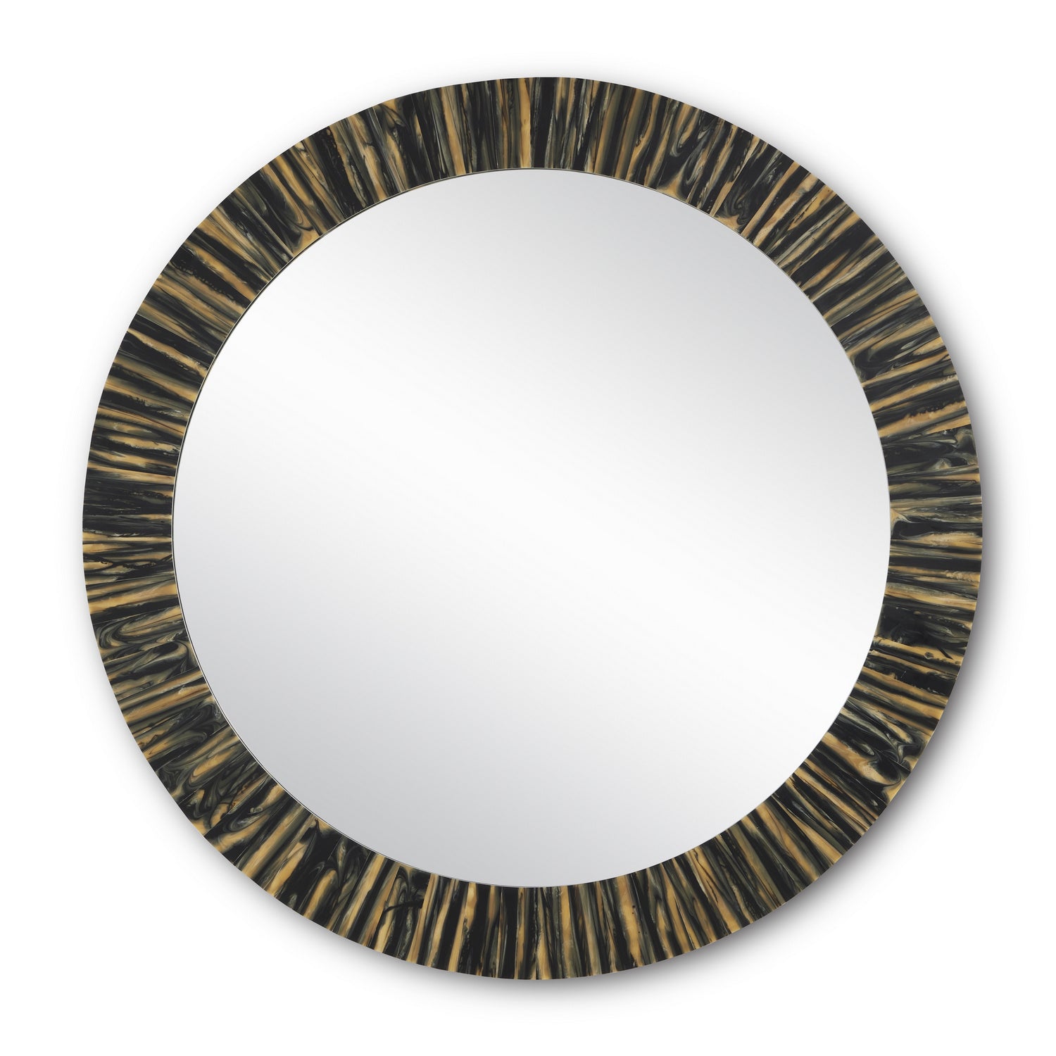 Currey and Company - 1000-0124 - Mirror - Kuna - Black/Tan/Mirror