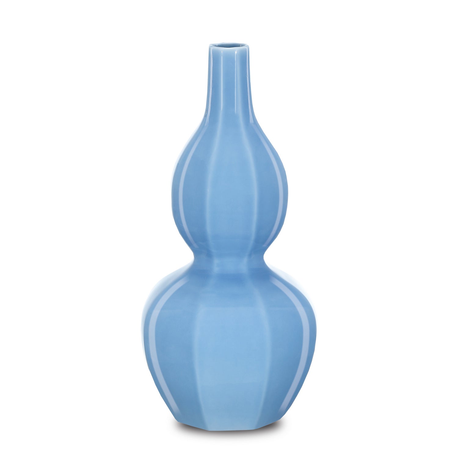 Currey and Company - 1200-0609 - Vase - Sky Blue - Lake Blue