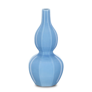 Currey and Company - 1200-0609 - Vase - Sky Blue - Lake Blue