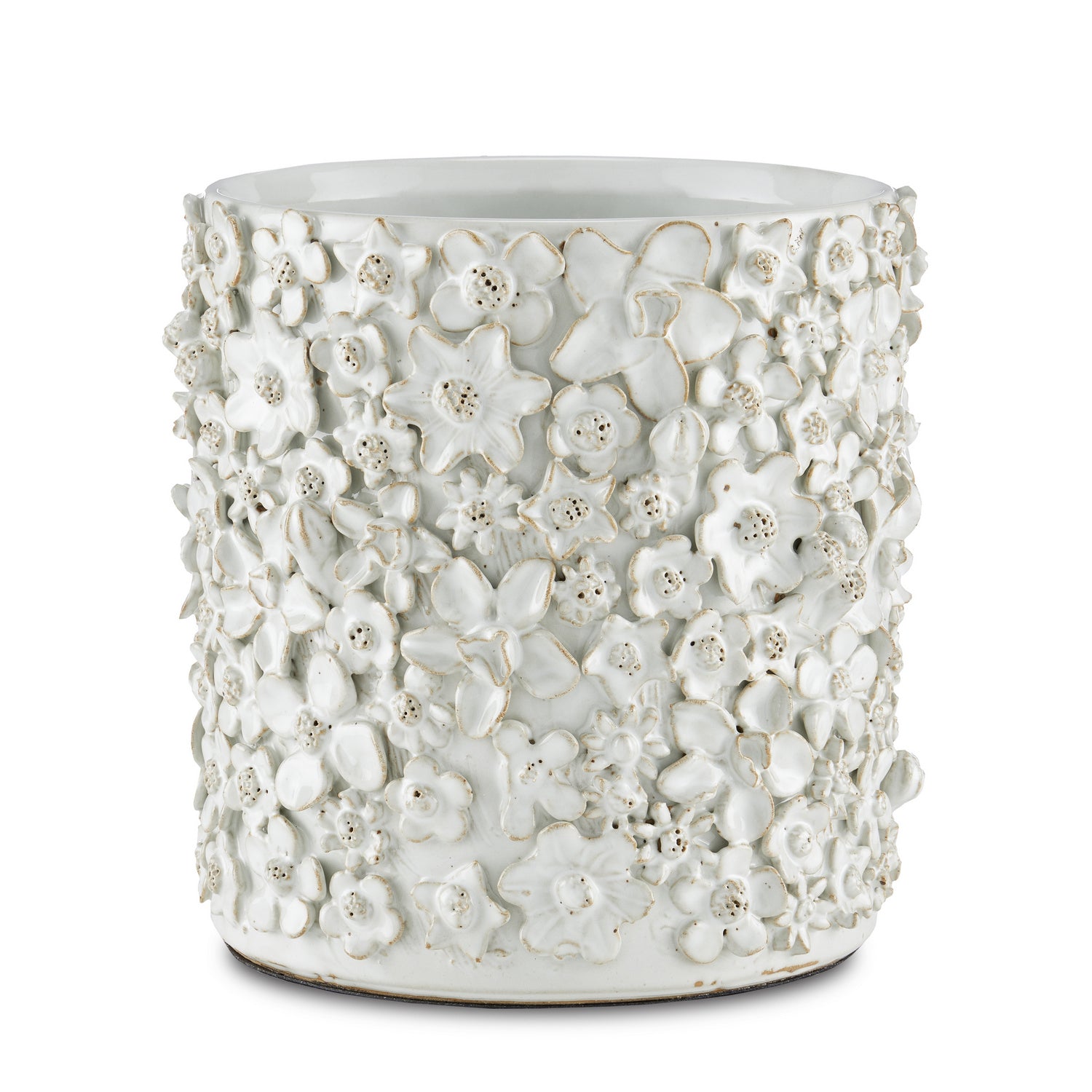 Currey and Company - 1200-0627 - Cachepot - Jessamine - White