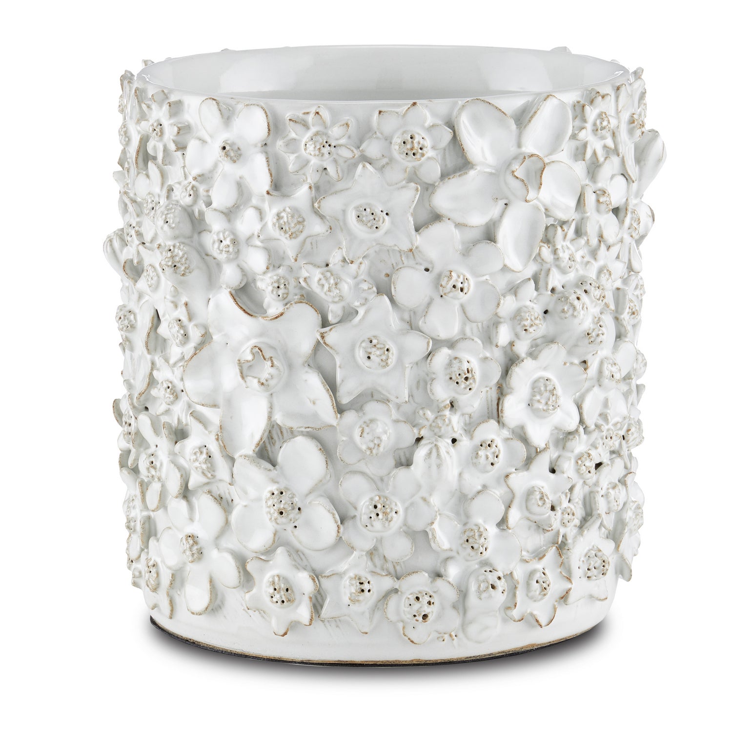 Currey and Company - 1200-0628 - Cachepot - Jessamine - White