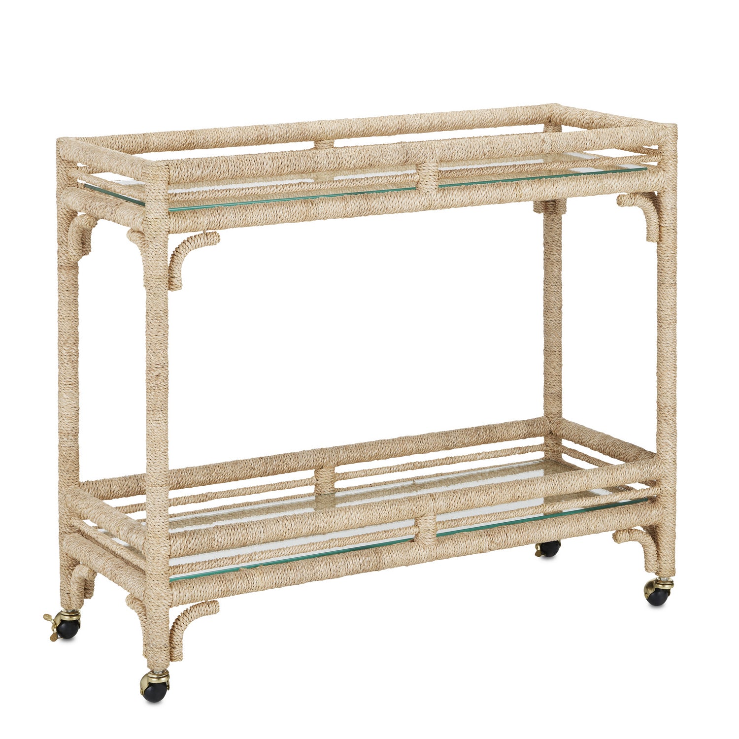 Currey and Company - 3000-0218 - Bar Cart - Olisa - Natural Rope