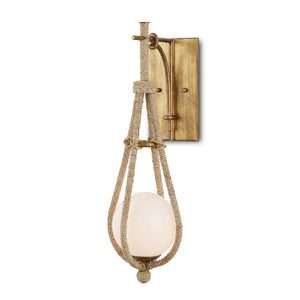 Currey and Company - 5000-0211 - One Light Wall Sconce - Passageway - Natural/Gold/White