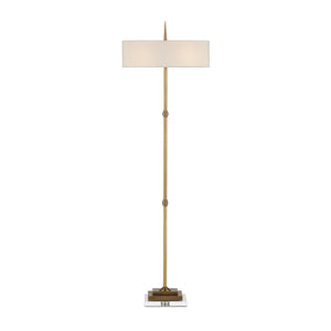 Currey and Company - 8000-0123 - Two Light Floor Lamp - Caldwell - Antique Brass/Clear