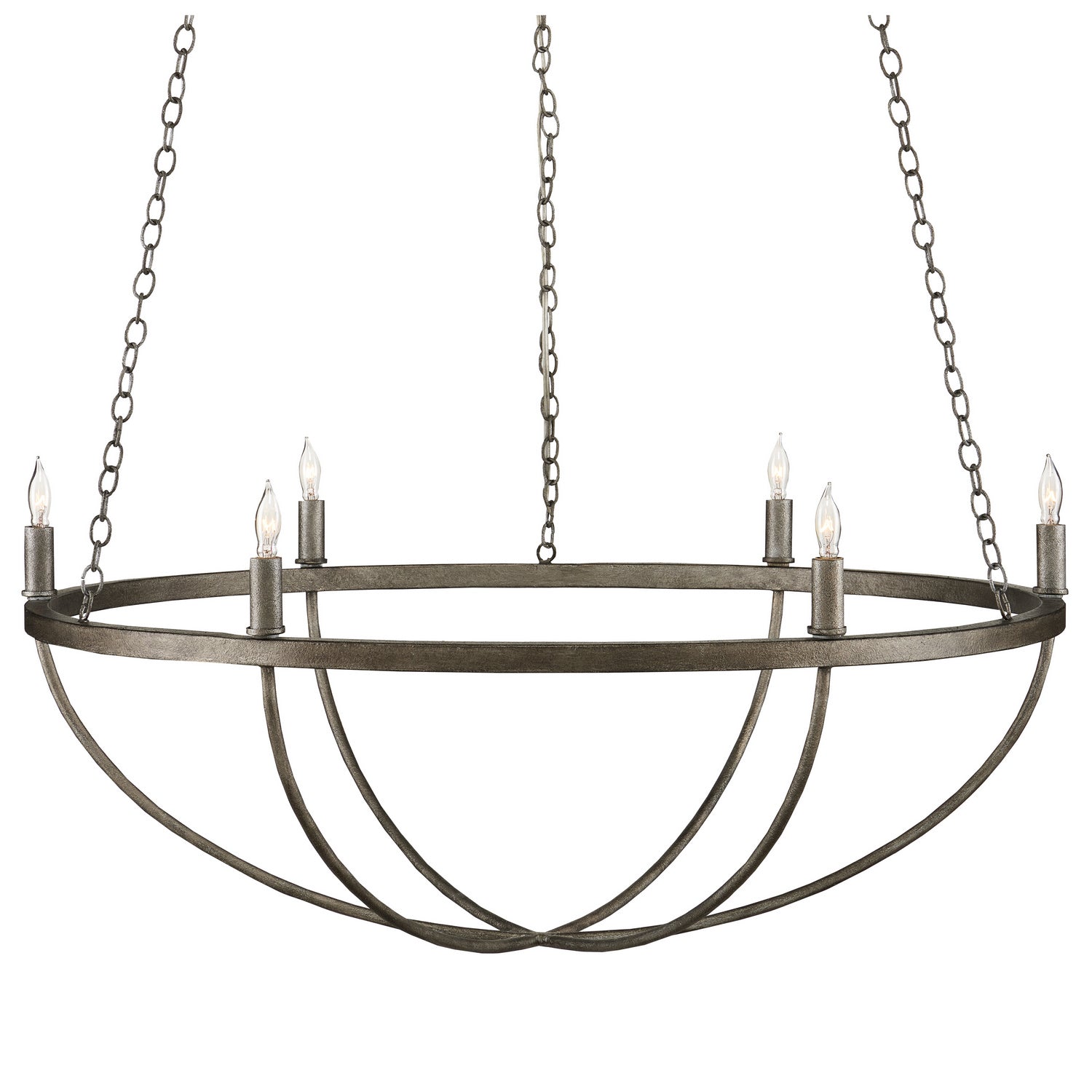 Currey and Company - 9000-0942 - Six Light Chandelier - Quillian - Light Molé