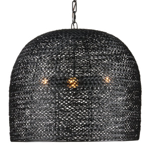 Currey and Company - 9000-0961 - Three Light Pendant - Piero - Satin Black