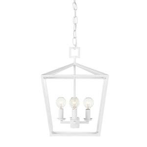 Currey and Company - 9000-0978 - Four Light Chandelier - Denison - Gesso White