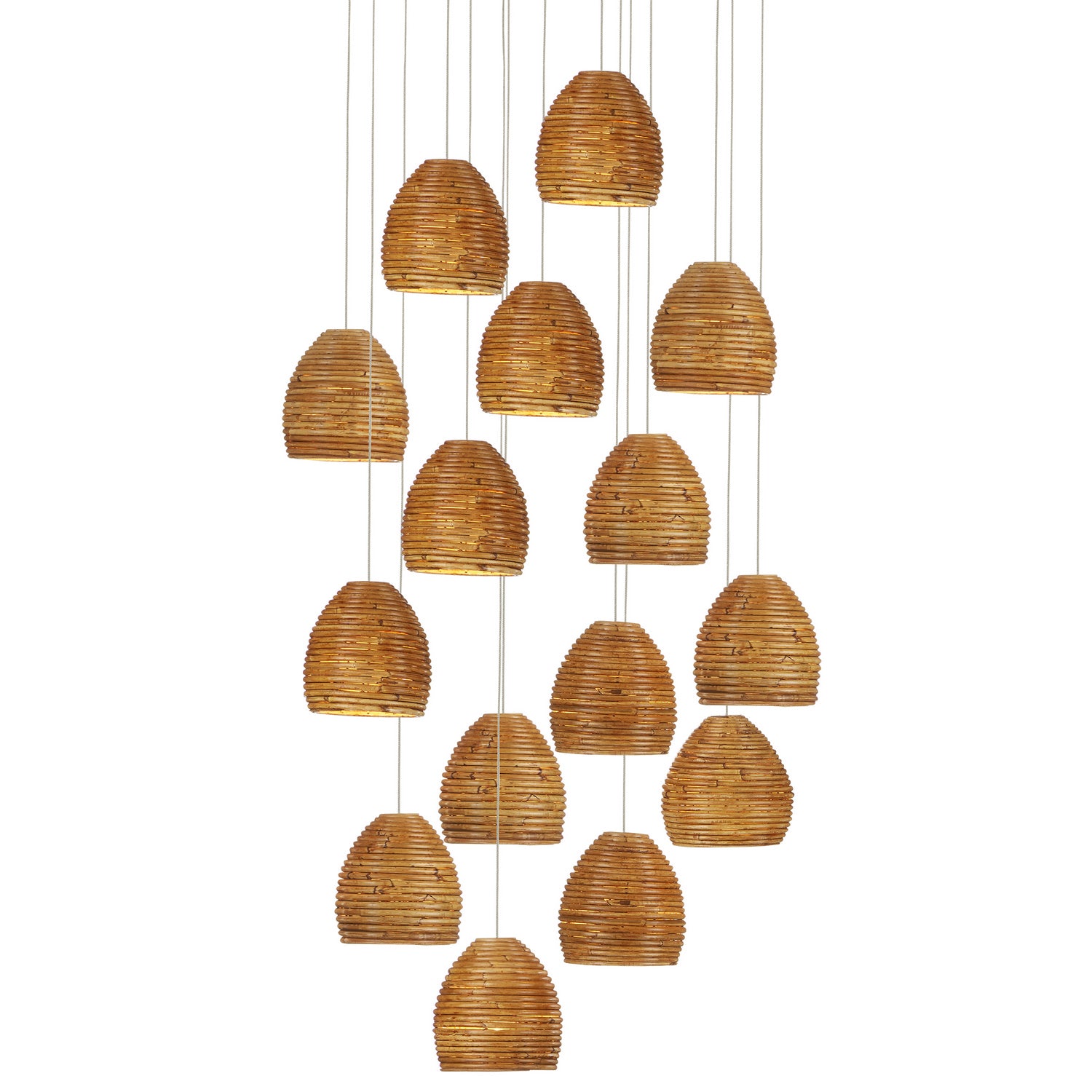 Currey and Company - 9000-1001 - 15 Light Pendant - Beehive - Natural