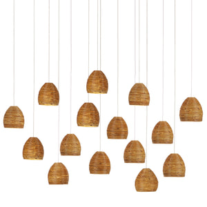 Currey and Company - 9000-1002 - 15 Light Pendant - Beehive - Natural