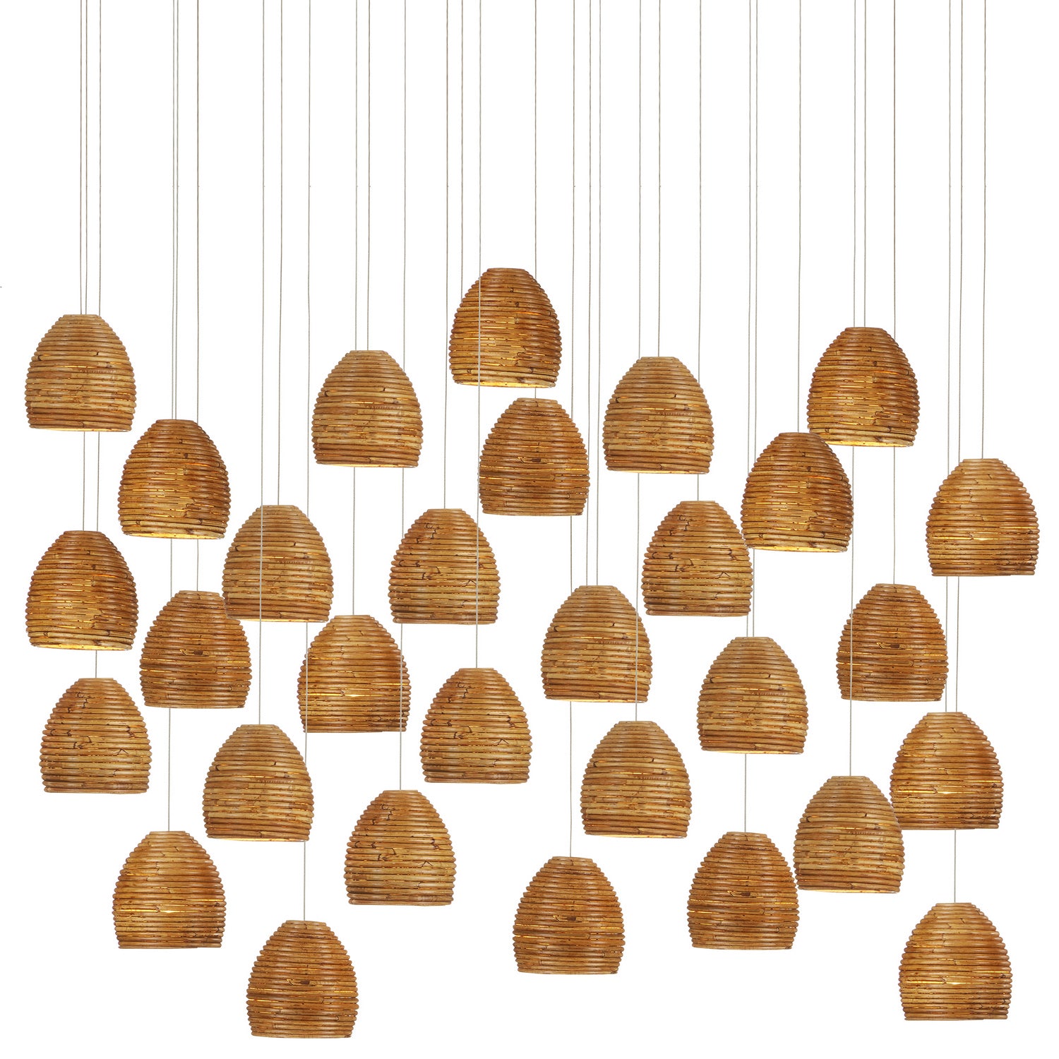 Currey and Company - 9000-1003 - 30 Light Pendant - Beehive - Natural