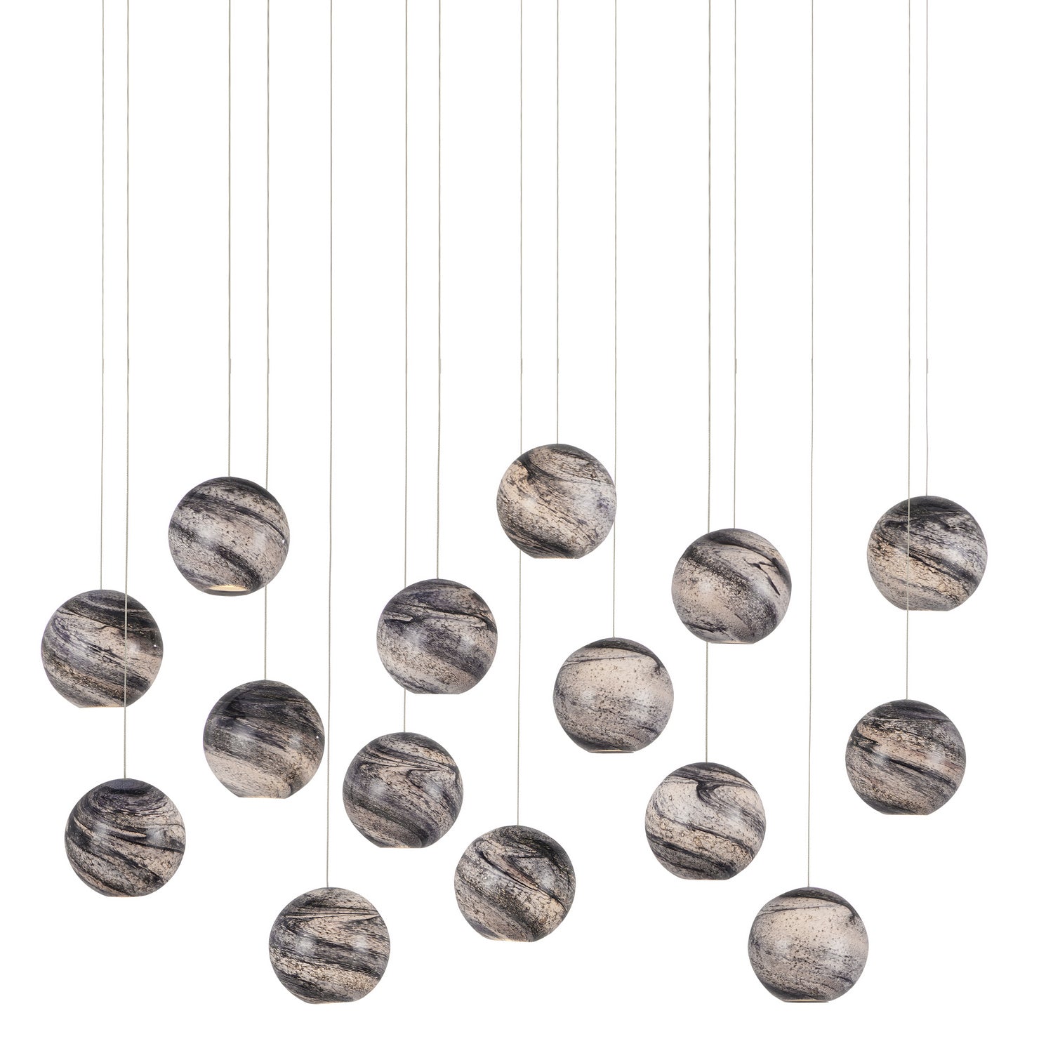 Currey and Company - 9000-1009 - 15 Light Pendant - Palatino - Earth with Speckles