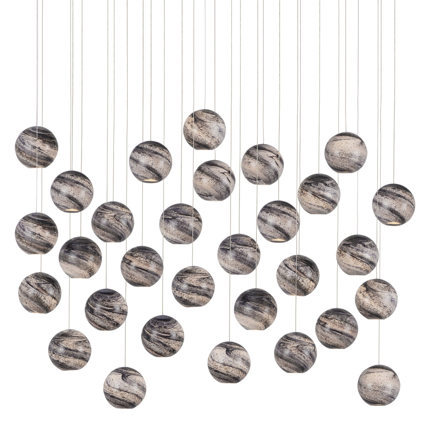 Currey and Company - 9000-1010 - 30 Light Pendant - Palatino - Earth with Speckles