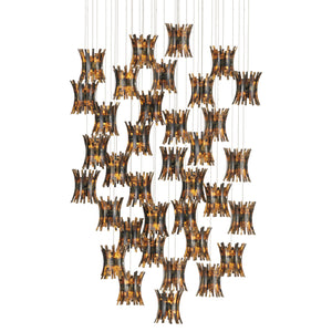 Currey and Company - 9000-1046 - 36 Light Pendant - Alsop - Brown/Black/Natural